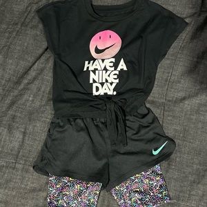Nike shorts outfit girls size 6